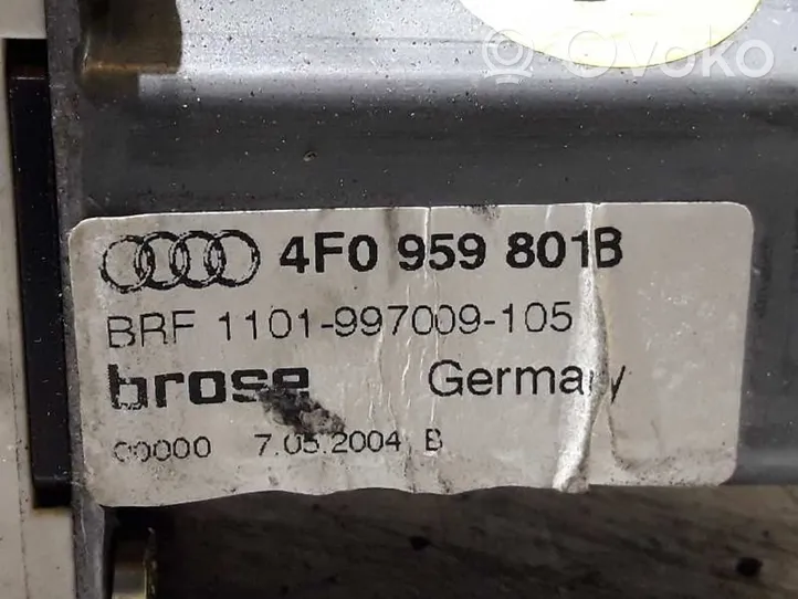 Audi A6 S6 C6 4F Priekinis varikliukas langų pakėlėjo 4F0959801B