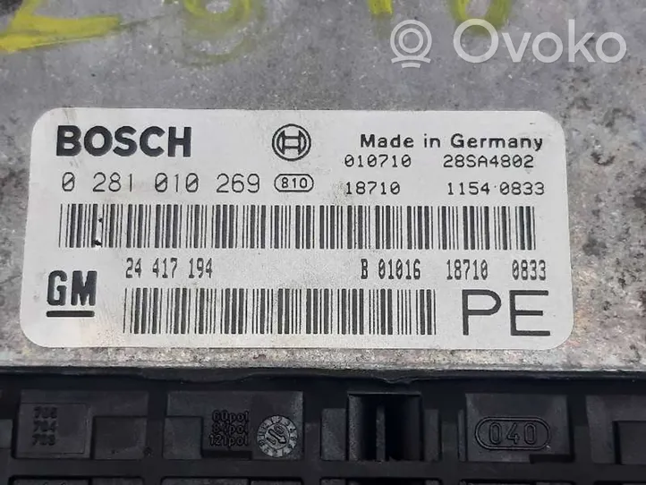 Opel Vectra B Moottorin ohjainlaite/moduuli 0281010269