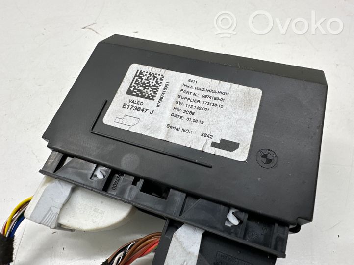 Mini Cooper Countryman F60 Module unité de contrôle climatisation 9874189