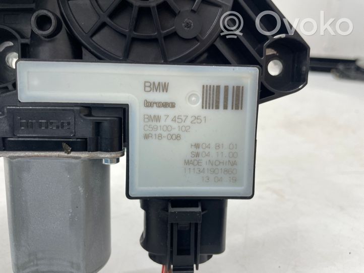 BMW X4M F98 Silniczek podnoszenia szyby drzwi tylnych 7457251