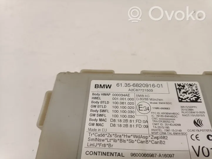 BMW 7 G11 G12 Moduł / Sterownik komfortu 6820916