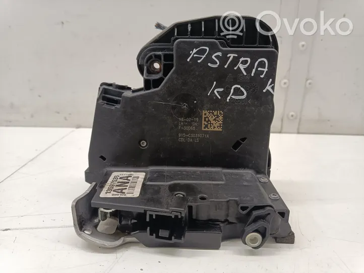 Opel Astra K Zamek drzwi przednich 13597536