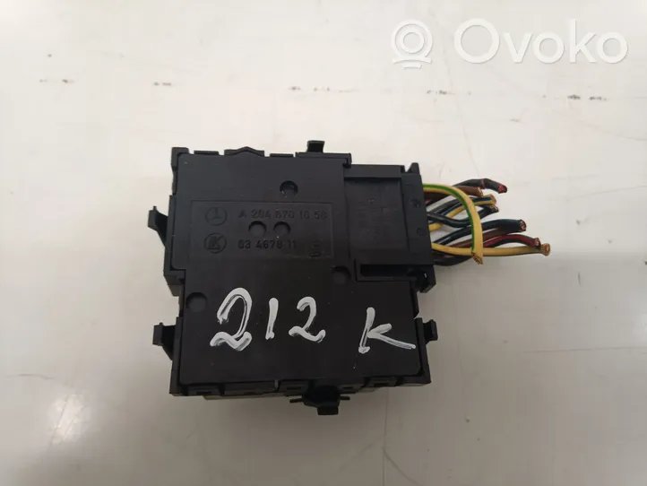 Mercedes-Benz E W212 Interruttore di controllo del sedile A2048701858