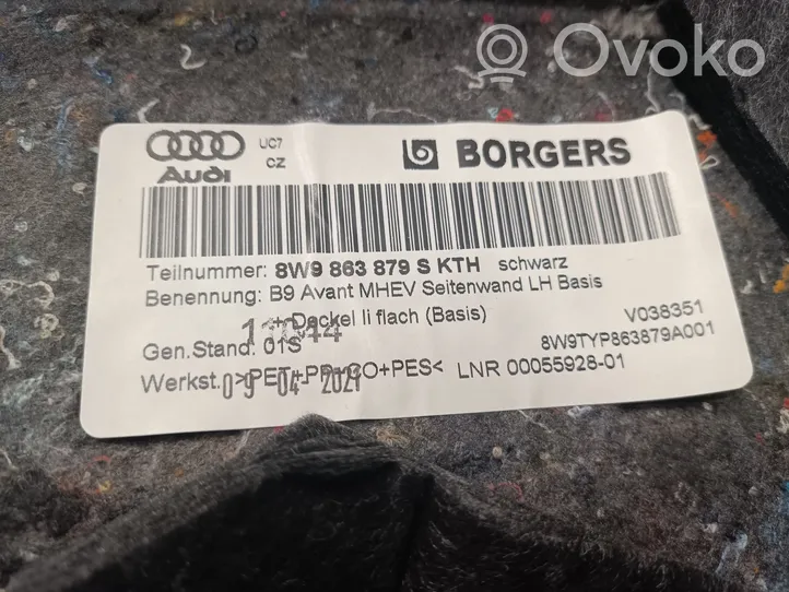 Audi A4 S4 B9 8W Tavaratilan sivuverhoilu 8W9863879S