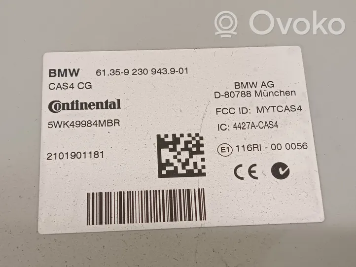 BMW 5 F10 F11 Moduł / Sterownik CAS 9230943