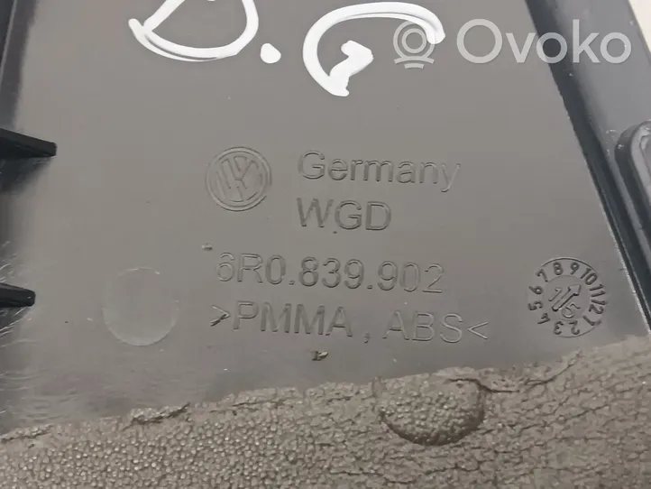 Volkswagen Polo V 6R Listón embellecedor de la ventana de la puerta trasera 6R0839902