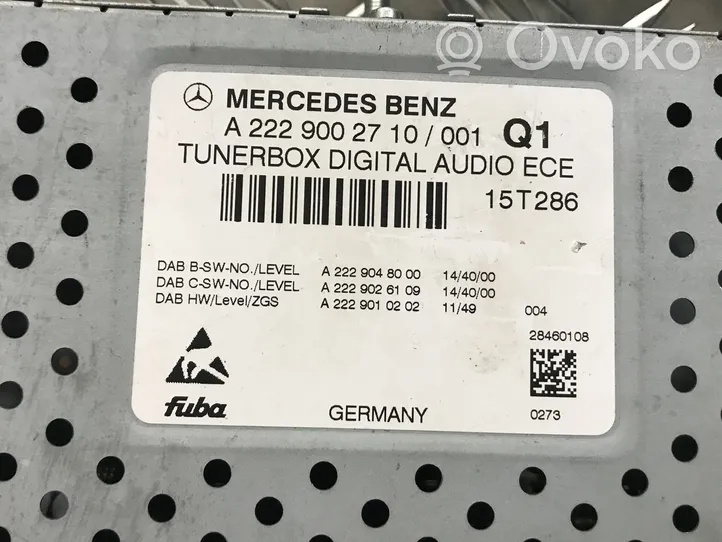 Mercedes-Benz E W212 Amplificateur de son A2229002710
