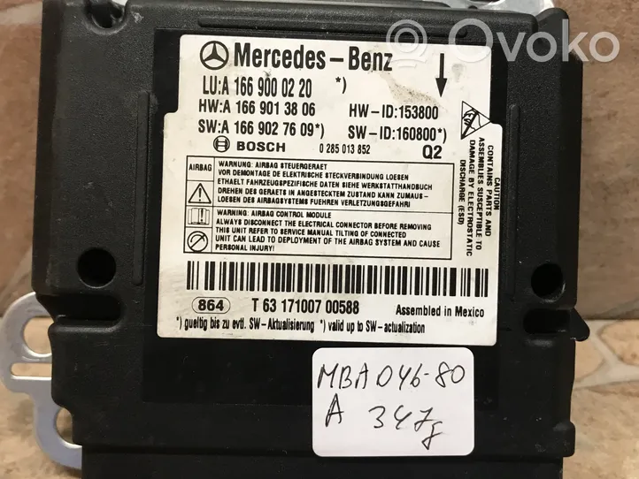 Mercedes-Benz GLE (W166 - C292) Airbag control unit/module A1669000220