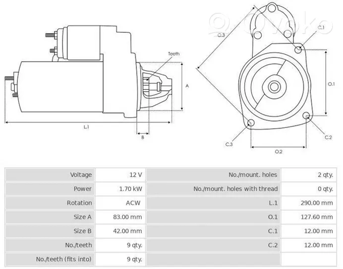 Volkswagen Transporter - Caravelle T3 Motor de arranque 0001110009