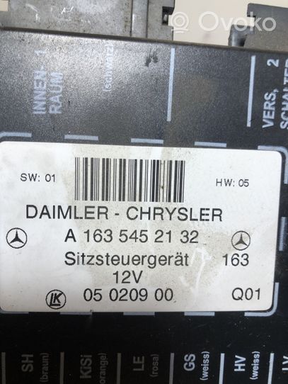 Mercedes-Benz ML W163 Moduł / Sterownik fotela A1635452132