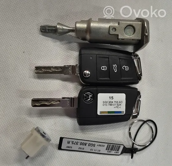 Volkswagen Golf VII Ignition key/card 5G0959753AD