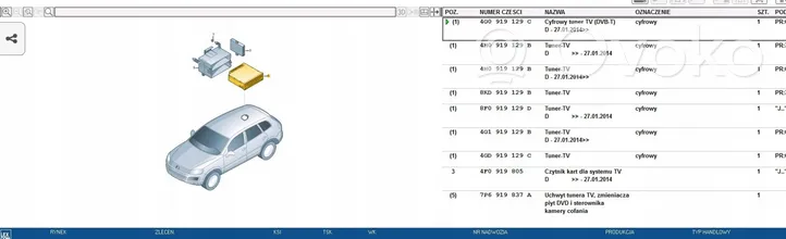 Audi A8 S8 D4 4H Navigaatioyksikkö CD/DVD-soitin 4G0919129C