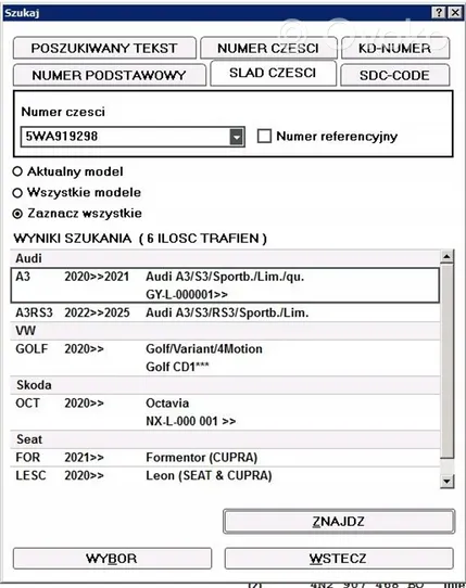 Volkswagen Golf VIII Centralina/modulo sensori di parcheggio PDC 5WA919298