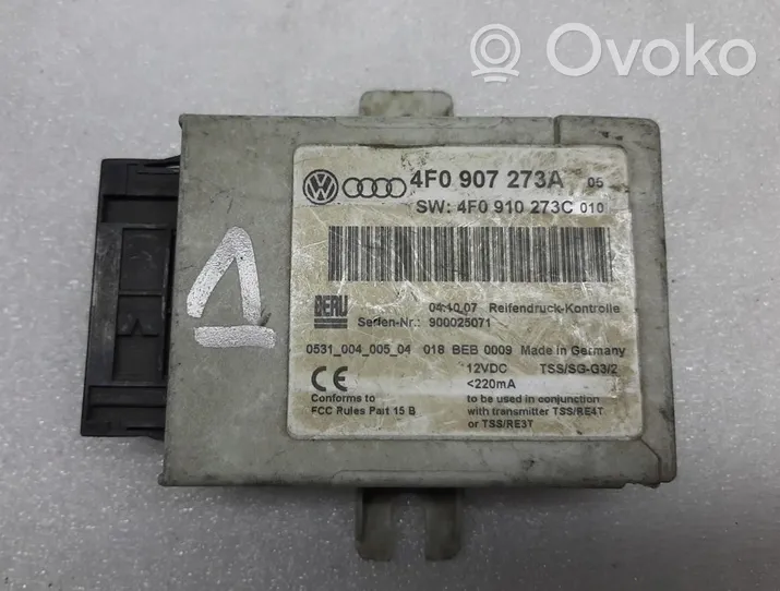 Audi A6 S6 C6 4F Module de pression des pneus 4F0907273A