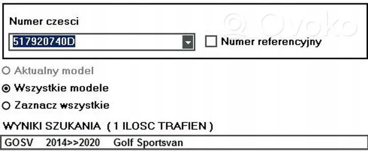 Volkswagen Golf Sportsvan Licznik / Prędkościomierz 517920740D