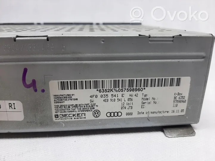 Audi A6 S6 C6 4F Controllo multimediale autoradio 4F0035541E