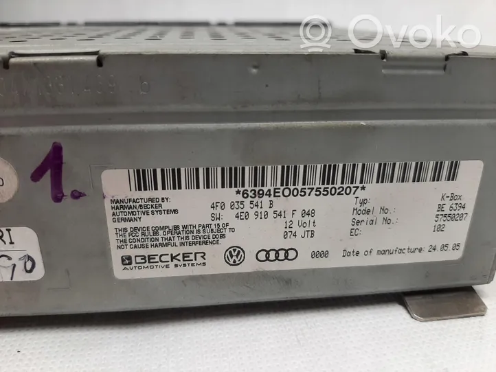 Audi A6 S6 C6 4F Pääyksikkö multimedian ohjaus 4F0035541B