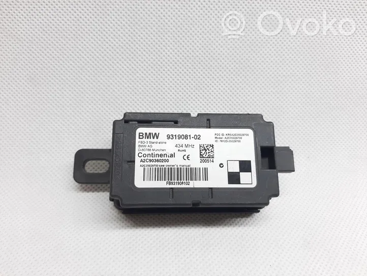 BMW 3 F30 F35 F31 Unité de commande / module de verrouillage centralisé porte 9319081