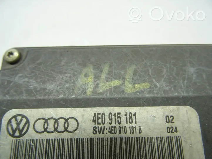 Audi A8 S8 D3 4E Module de contrôle de batterie 4E0915181