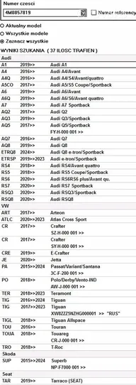 Audi Q7 4M Guida di regolazione della cintura di sicurezza 4M0857819