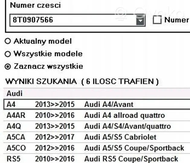 Audi A5 8T 8F Inne komputery / moduły / sterowniki 8T0907566