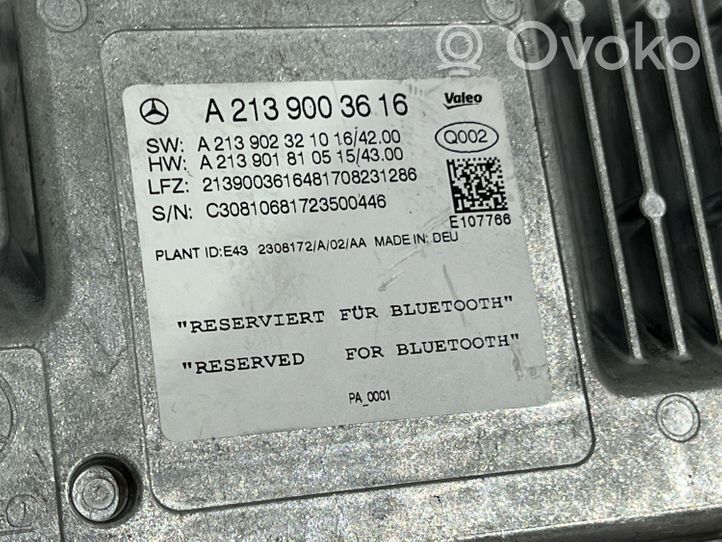 Mercedes-Benz E W213 Moduł / Sterownik kamery A2139003616