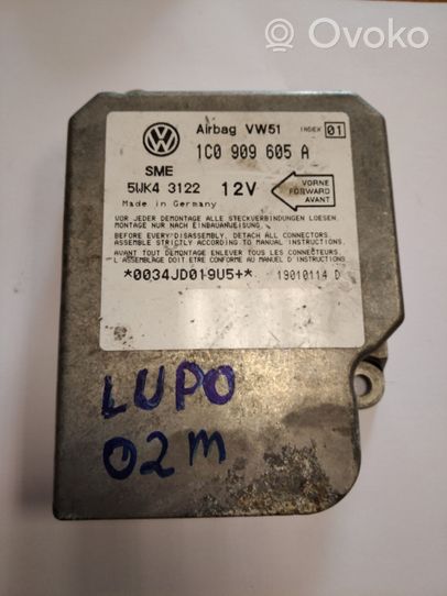 Volkswagen Lupo Sterownik / Moduł Airbag 1C0909605A