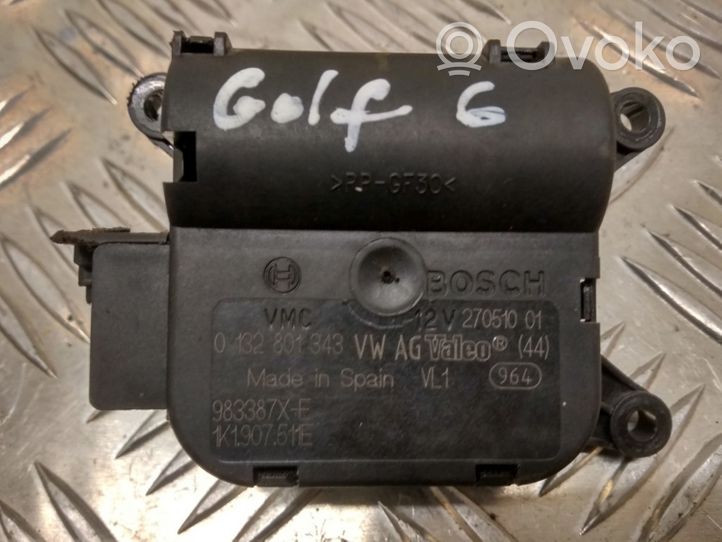 Volkswagen Golf VI Air flap motor/actuator 0132801343