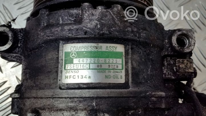 Mercedes-Benz S W220 Ilmastointilaitteen kompressorin pumppu (A/C) 447220822