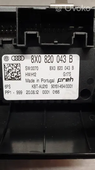 Audi A1 Oro kondicionieriaus/ klimato/ pečiuko valdymo blokas (salone) 8X0820043B