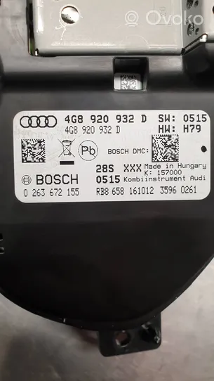 Audi A6 S6 C7 4G Spidometras (prietaisų skydelis) 4G8920932D