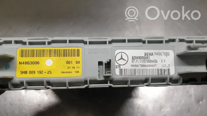 Mercedes-Benz C AMG W204 Scambiatore elettrico riscaldamento abitacolo A2048300461