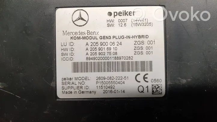 Mercedes-Benz C W205 Autres unités de commande / modules A2059016910