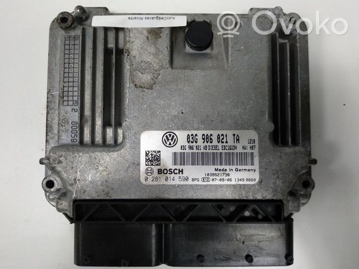 Volkswagen Eos Sterownik / Moduł ECU 0281014590