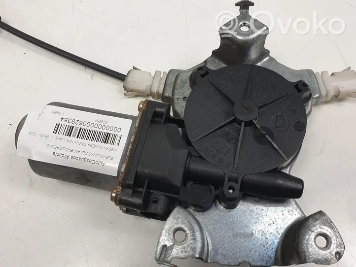 Nissan Almera Tino Alzacristalli elettrico della portiera anteriore 400698T7