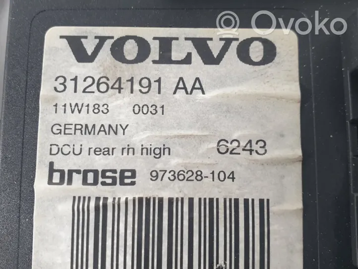 Volvo V50 Mécanisme lève-vitre de porte arrière avec moteur 86799083RH