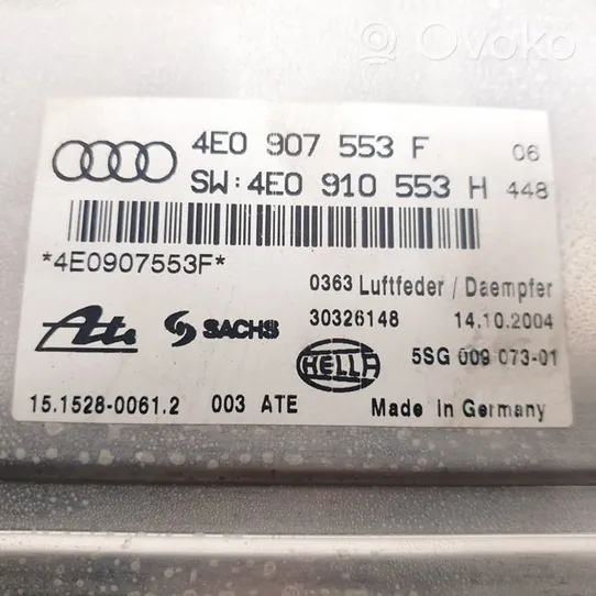 Audi A8 S8 D3 4E Centralina/modulo sospensioni 4E0907553F