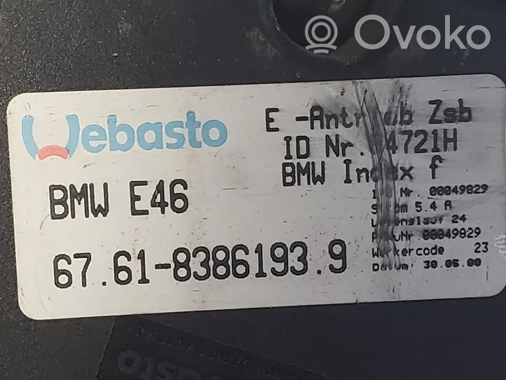 BMW X3 E83 Vetro del tetto apribile 676183861939