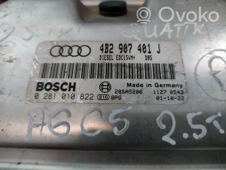 Audi A6 S6 C7 4G Unité de commande, module ECU de moteur 0281010822