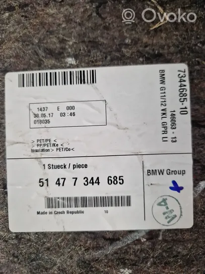 BMW 7 G11 G12 Panneau, garniture de coffre latérale 7344685