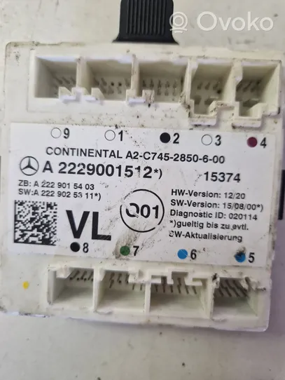 Mercedes-Benz GLC X253 C253 Durų elektronikos valdymo blokas A2229001512