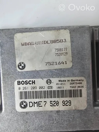 BMW 7 E65 E66 Moottorin ohjainlaite/moduuli 7520929