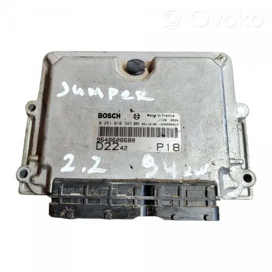 Citroen Jumper Variklio valdymo blokas 9648608680