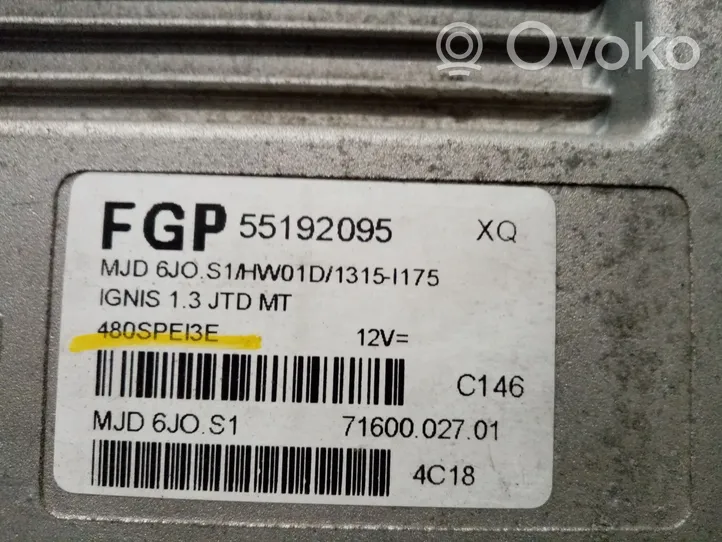 Suzuki Ignis Calculateur moteur ECU 55192095