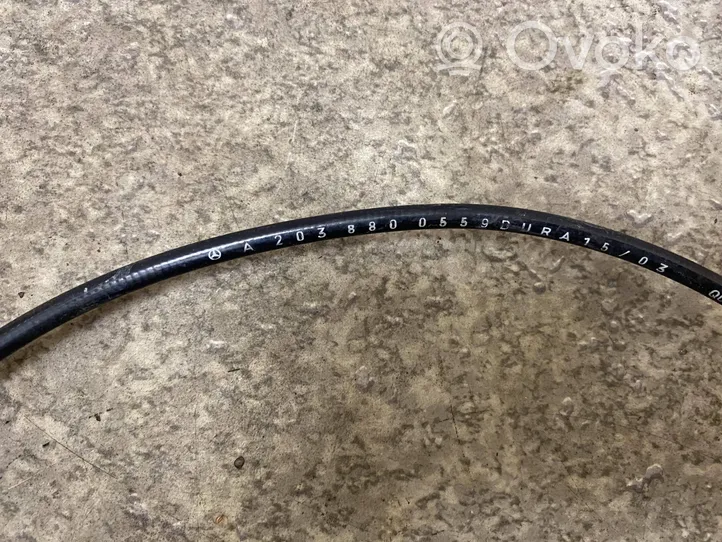 Mercedes-Benz C W203 Cable de apertura del capó/tapa del motor A2038800559