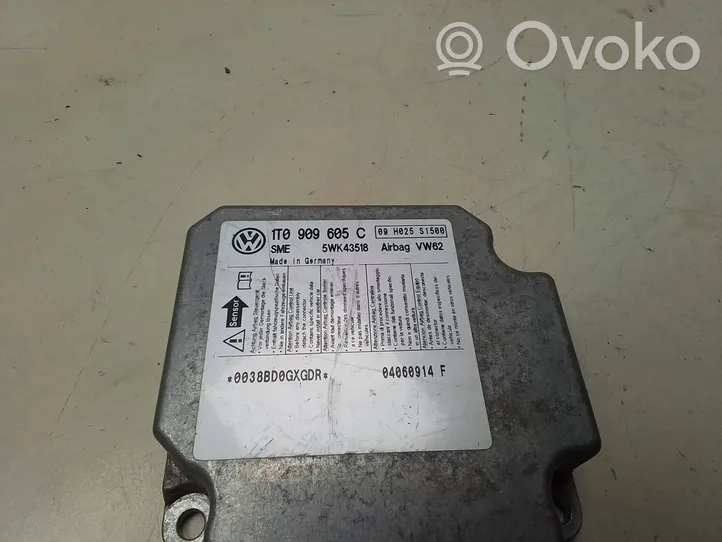 Volkswagen Touran I Airbag control unit/module 1T0909605C