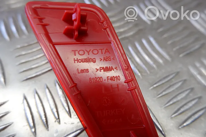 Toyota Yaris XP210 Rear tail light reflector 81920F4010