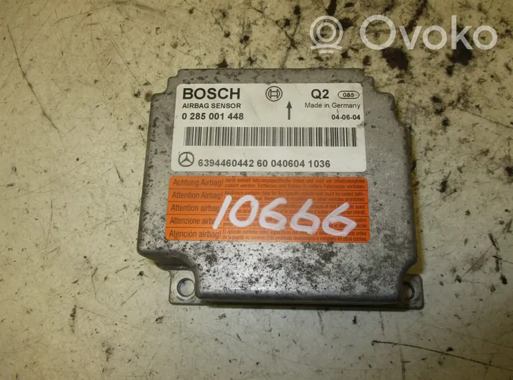 Mercedes-Benz Vito Viano W639 Module de contrôle airbag 0285001448