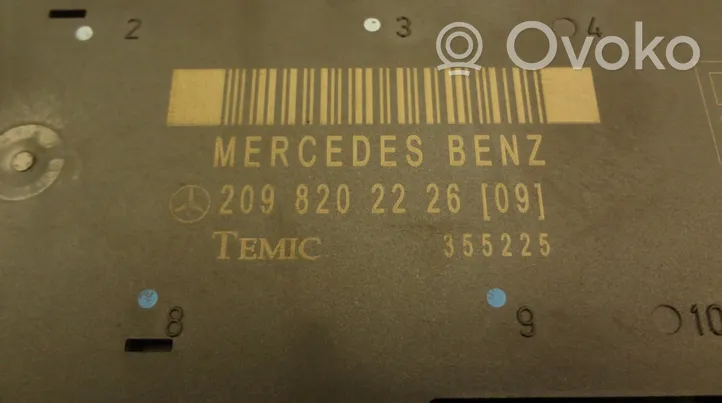 Mercedes-Benz CLK A209 C209 Centralina/modulo portiere 355225