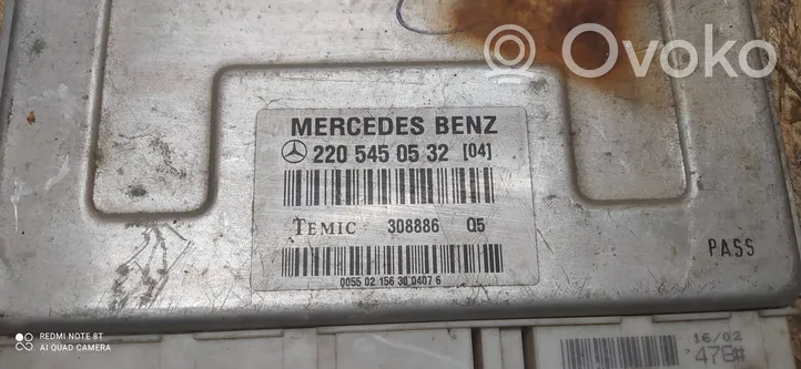 Mercedes-Benz E W210 Centralina/modulo del motore 2205450532